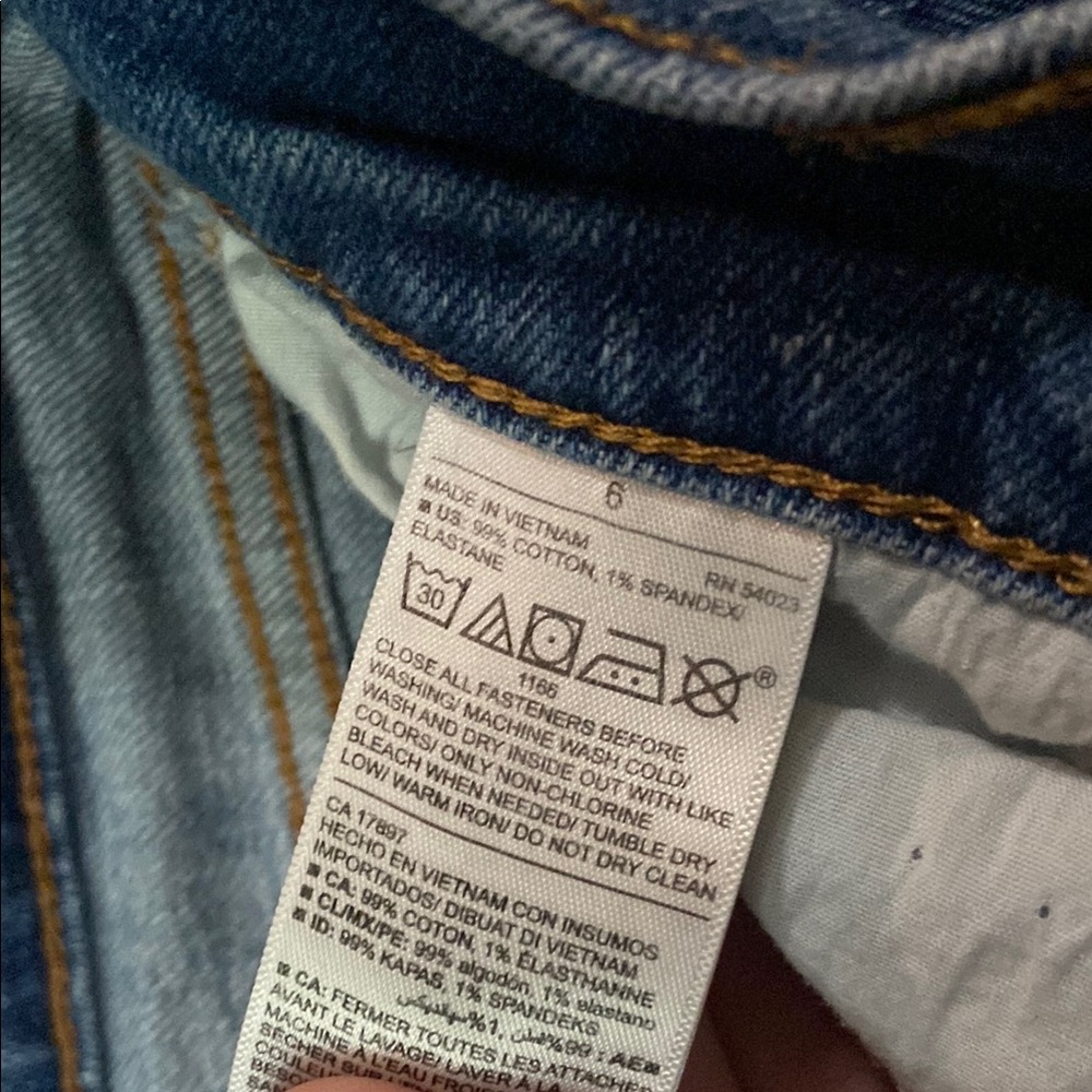 Old Navy Blue Jean Shorts Distressed Cut-Off Style - Picture 2 of 4